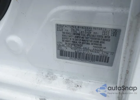 2016 Nissan Sentra Sv z USA, uszkodzony, nr VIN 3N1AB7AP6GY294297